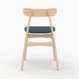 Voir la diapositive 3 : Rendez vous déco Lot de 2 chaises en tissu bleu et bois d'hévéa-Lisette