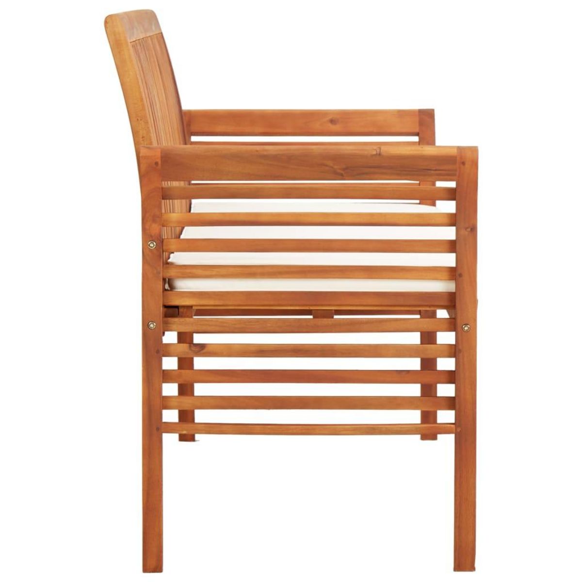 VIDAXL Banc de jardin 3 places avec coussin 150cm Bois d'acacia massif