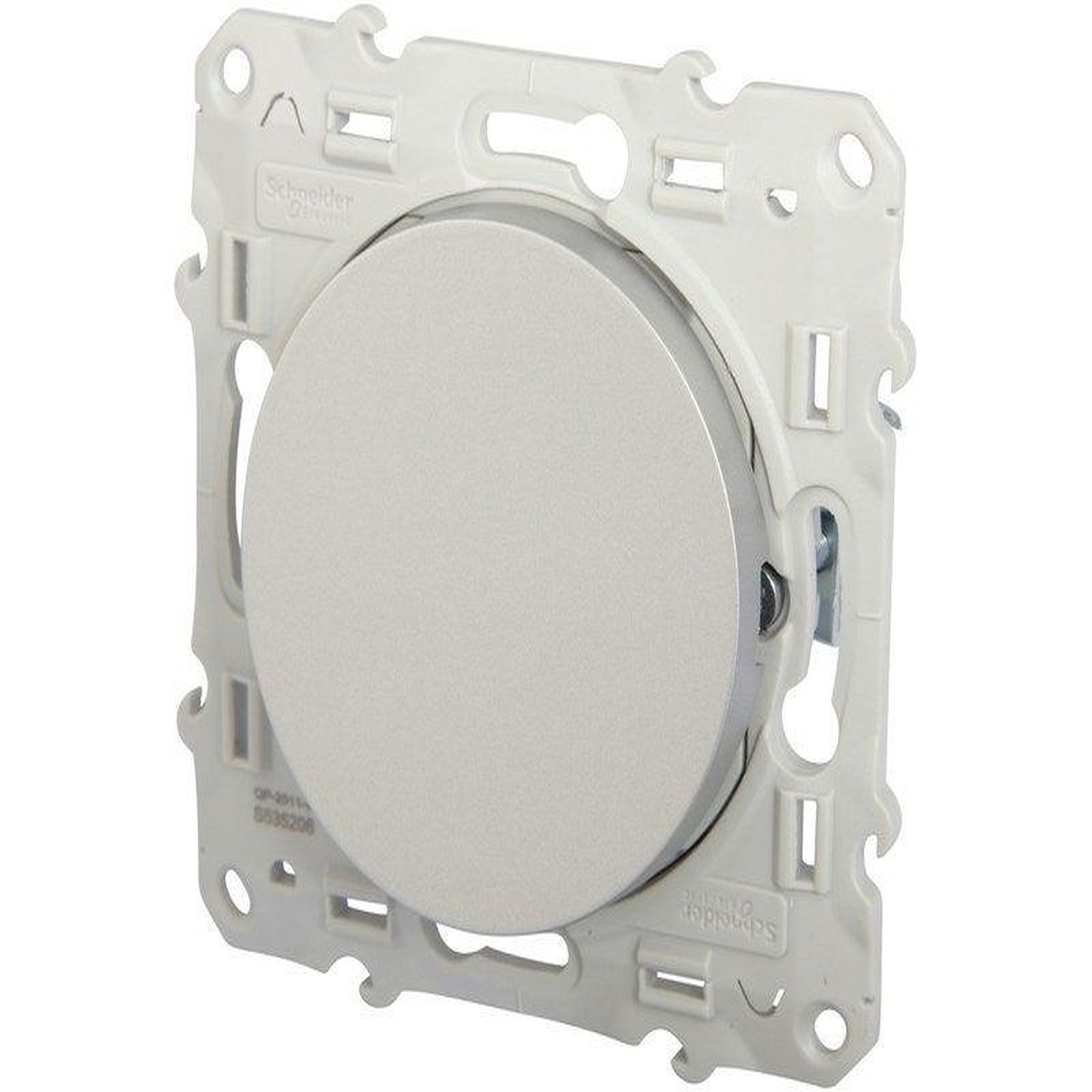 Schneider Electric Poussoir Odace, Gris Aluminium