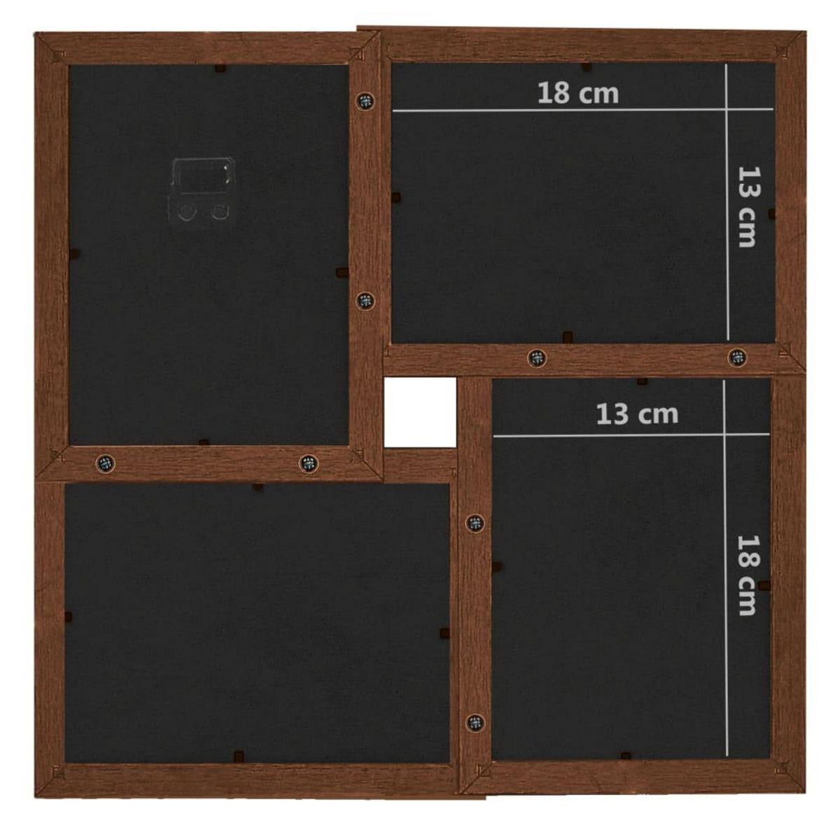 VIDAXL Collage de cadres photo de photo 24x(13x18 cm) Marron fonce MDF