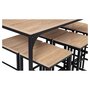 Table haute mange debout + 6 tabourets de bar style industriel 150 cm HOUSTON