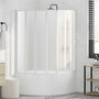 Voir la diapositive 3 : VIDAXL Pare baignoire a 7 volets avec porte-serviettes 140 x 168 cm