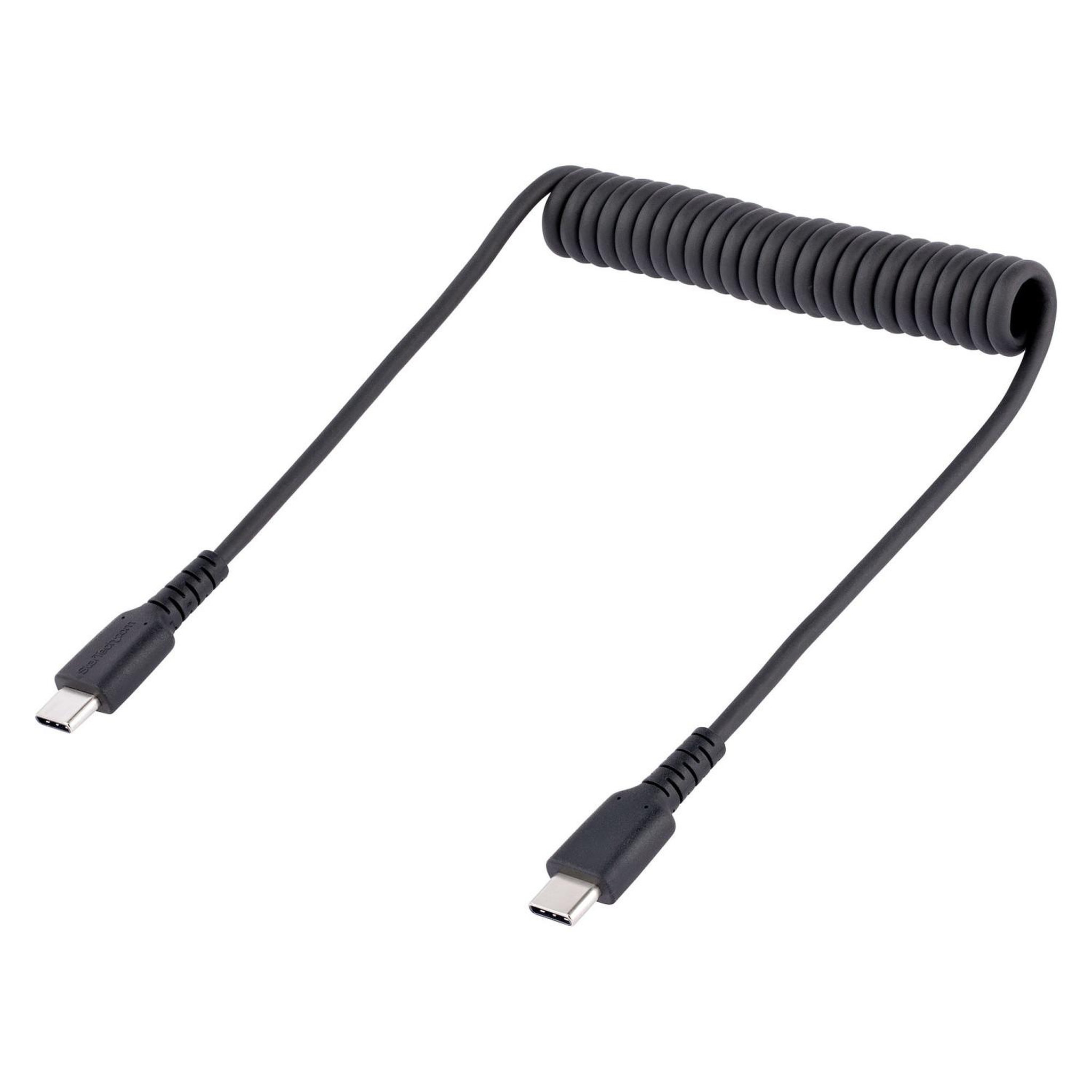 Voir la diapositive 3 : Startech Câble USB spiralé Startech R2CCC-50C-USB-CABLE 50 cm noir