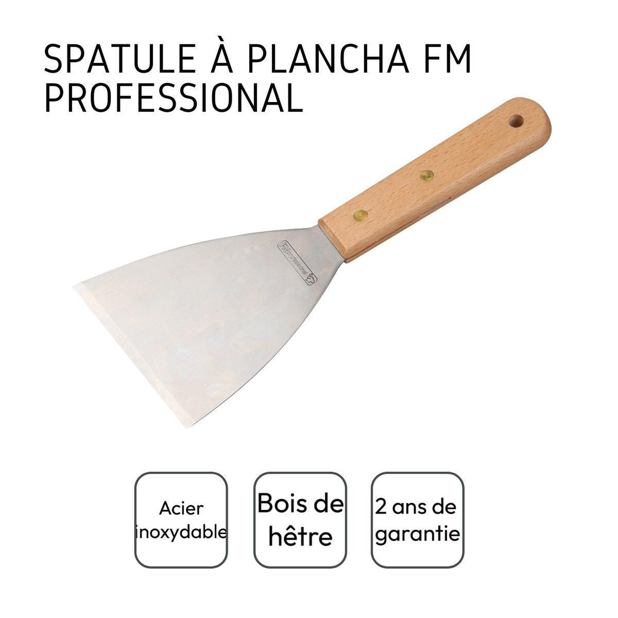Voir la diapositive 4 : FM PROFESSIONAL Spatule pour plancha 23 cm fm professional