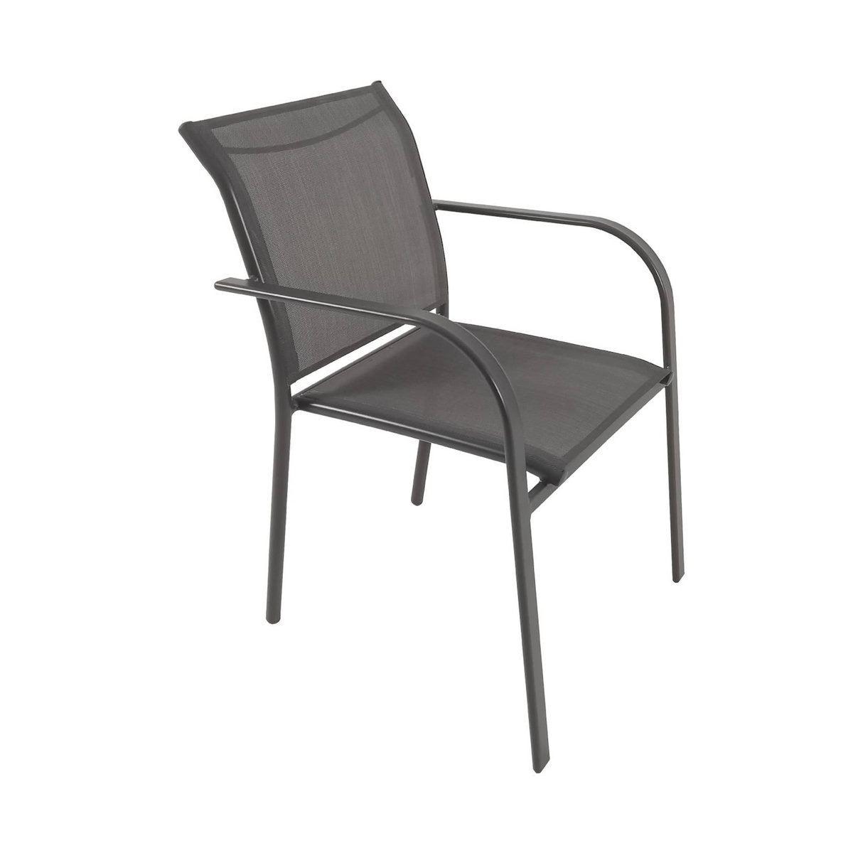 SWEEEK Table de jardin extensible aluminium effet bois + 8 assises anthracite - Nashville / Amara