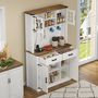 Voir la diapositive 4 : MERAX Buffet de cuisine 4 portes 2 tiroirs - 100 cm blanc mdf