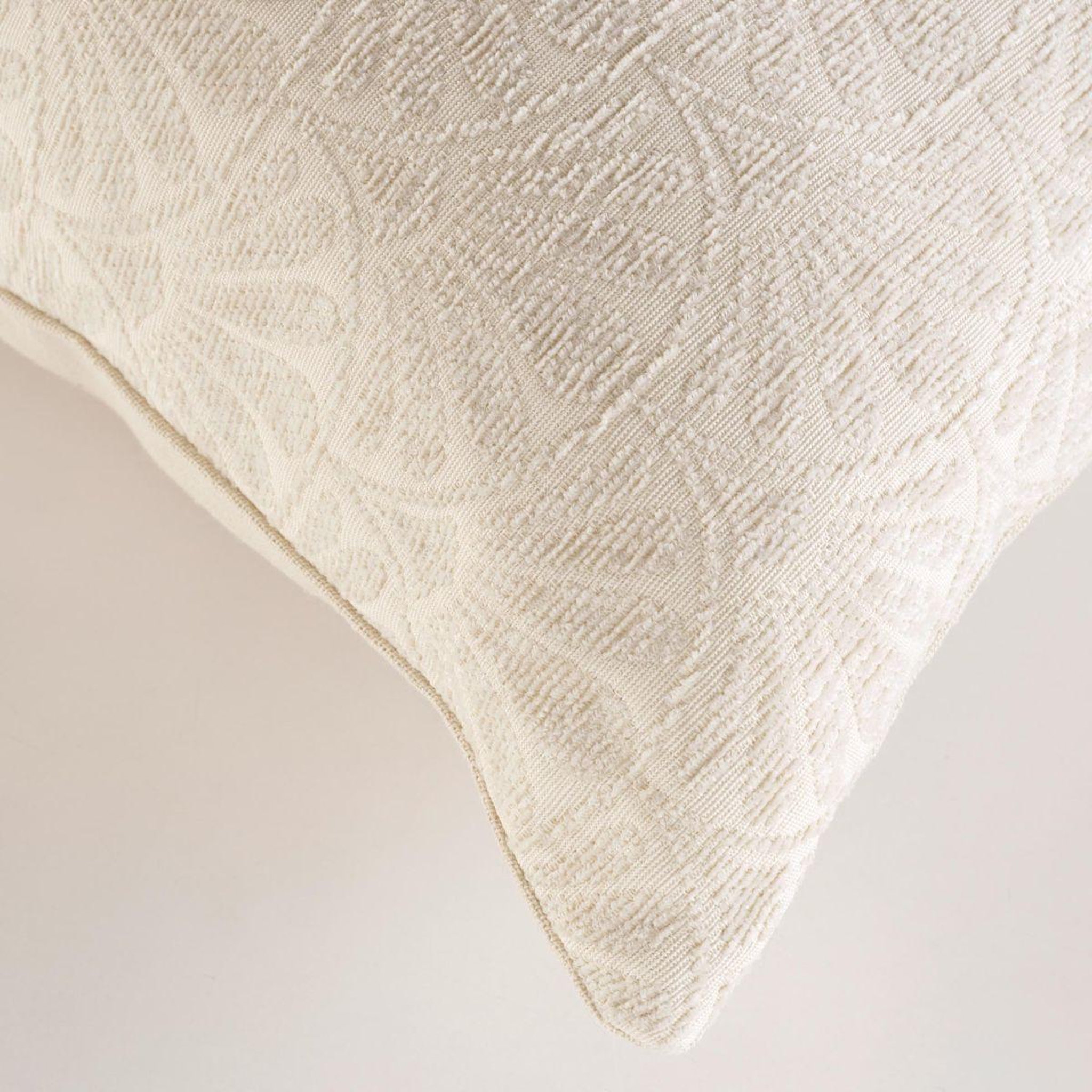 Voir la diapositive 3 : Douceur d'Intérieur Housse de coussin jacquard  echo  40x40cm naturel