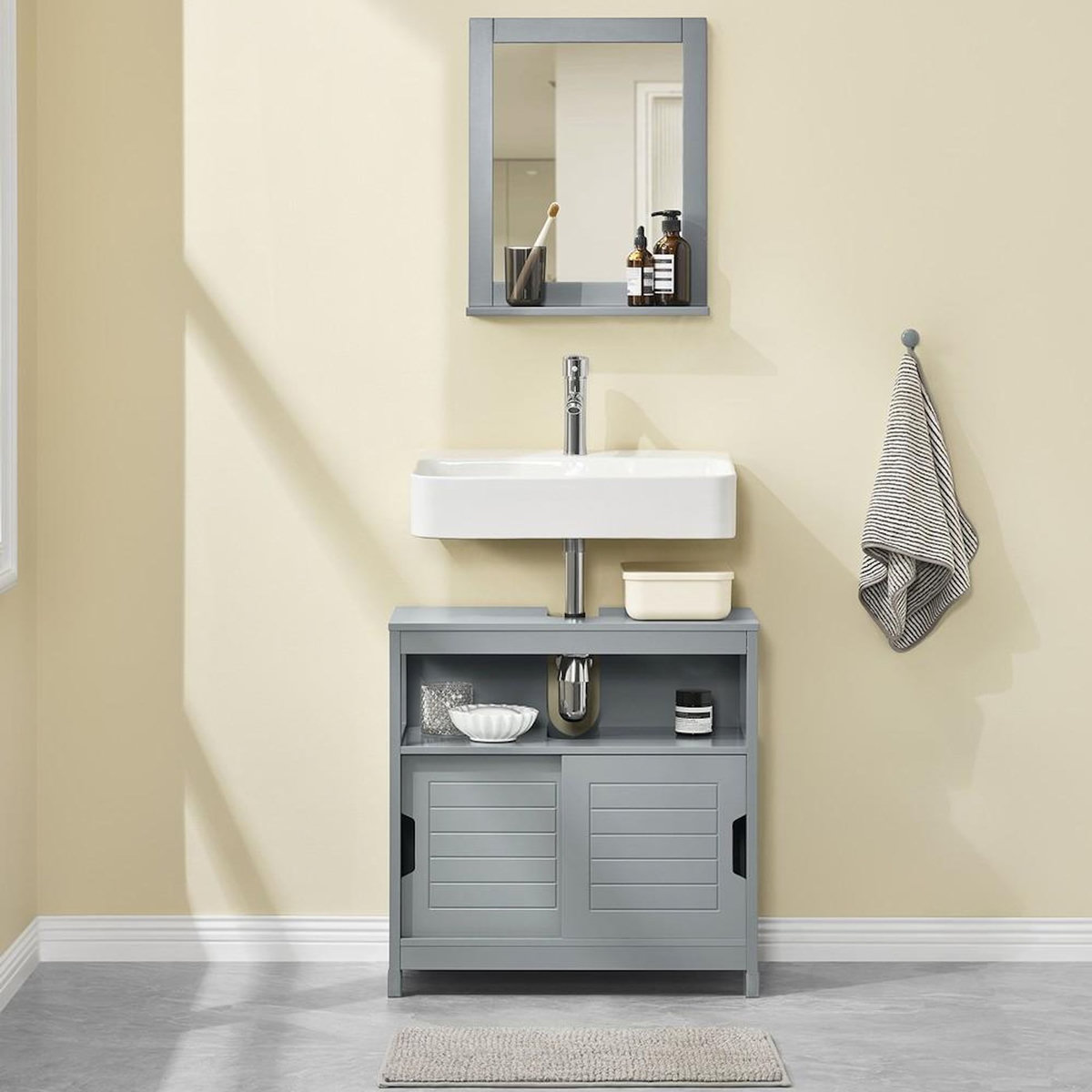 SOBUY SoBuy - Meuble Sous-vasque à deux portes - Moderne - FRG128