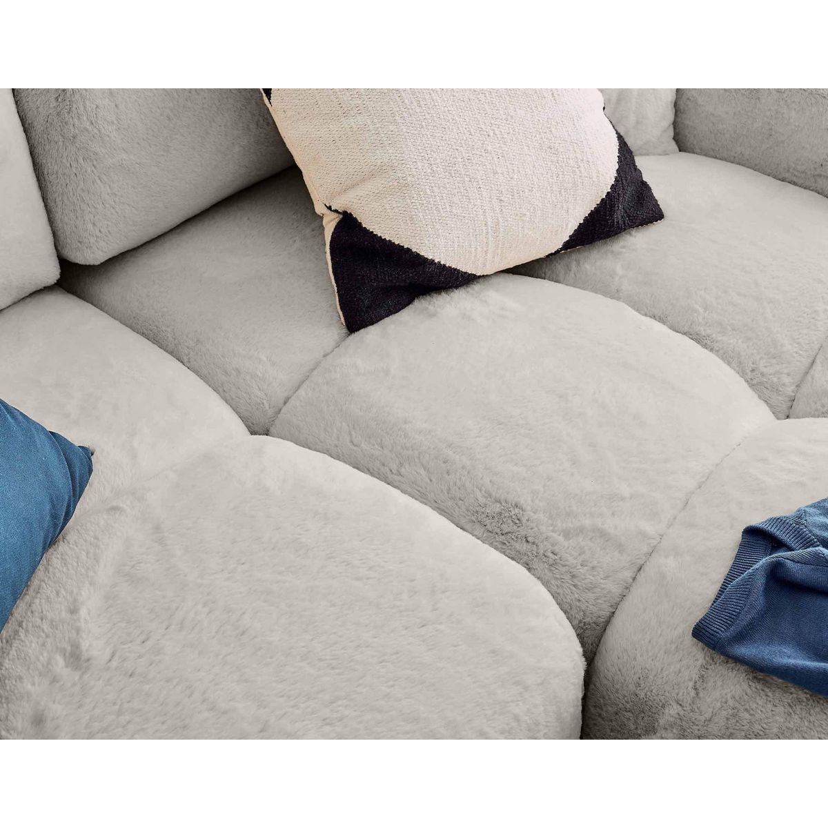 LISA DESIGN Crocus - canapé d'angle réversible - 4 places - convertible avec coffre - en fausse fourrure