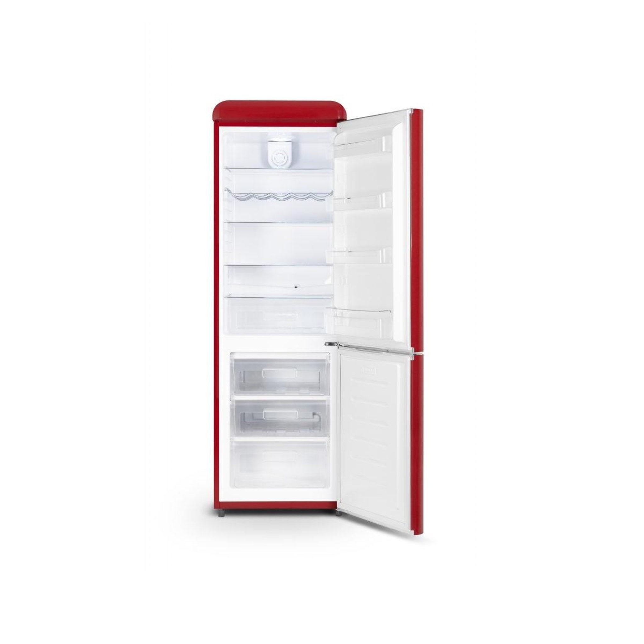Voir la diapositive 5 : SCHNEIDER Réfrigérateur combiné 60cm 304l brassé rouge - SCB300VR