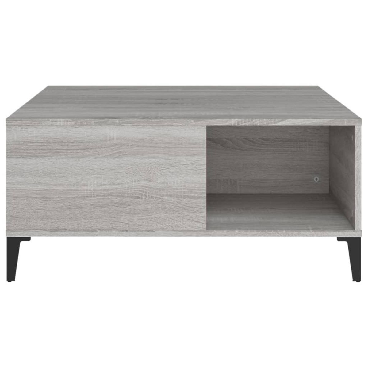 VIDAXL Table basse sonoma gris 80x80x36,5 cm bois d'ingenierie