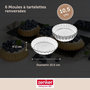 Voir la diapositive 3 : ZENKER Set pâtisserie avec 6 moules à tartelettes renversées 10 cm, 2 bols à mixer, verre mesureur et spatule Zenker
