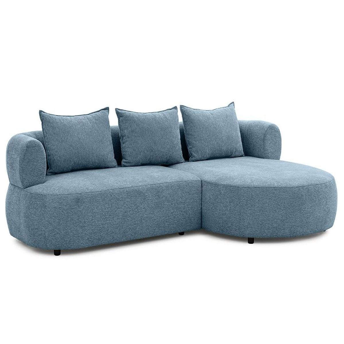 LISA DESIGN Angela - canapé d'angle droit 4 places en velours texturé