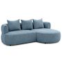 Voir la diapositive 2 : LISA DESIGN Angela - canapé d'angle droit 4 places en velours texturé