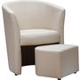 Voir la diapositive 1 : Fauteuil cabriolet + Pouf ROMA