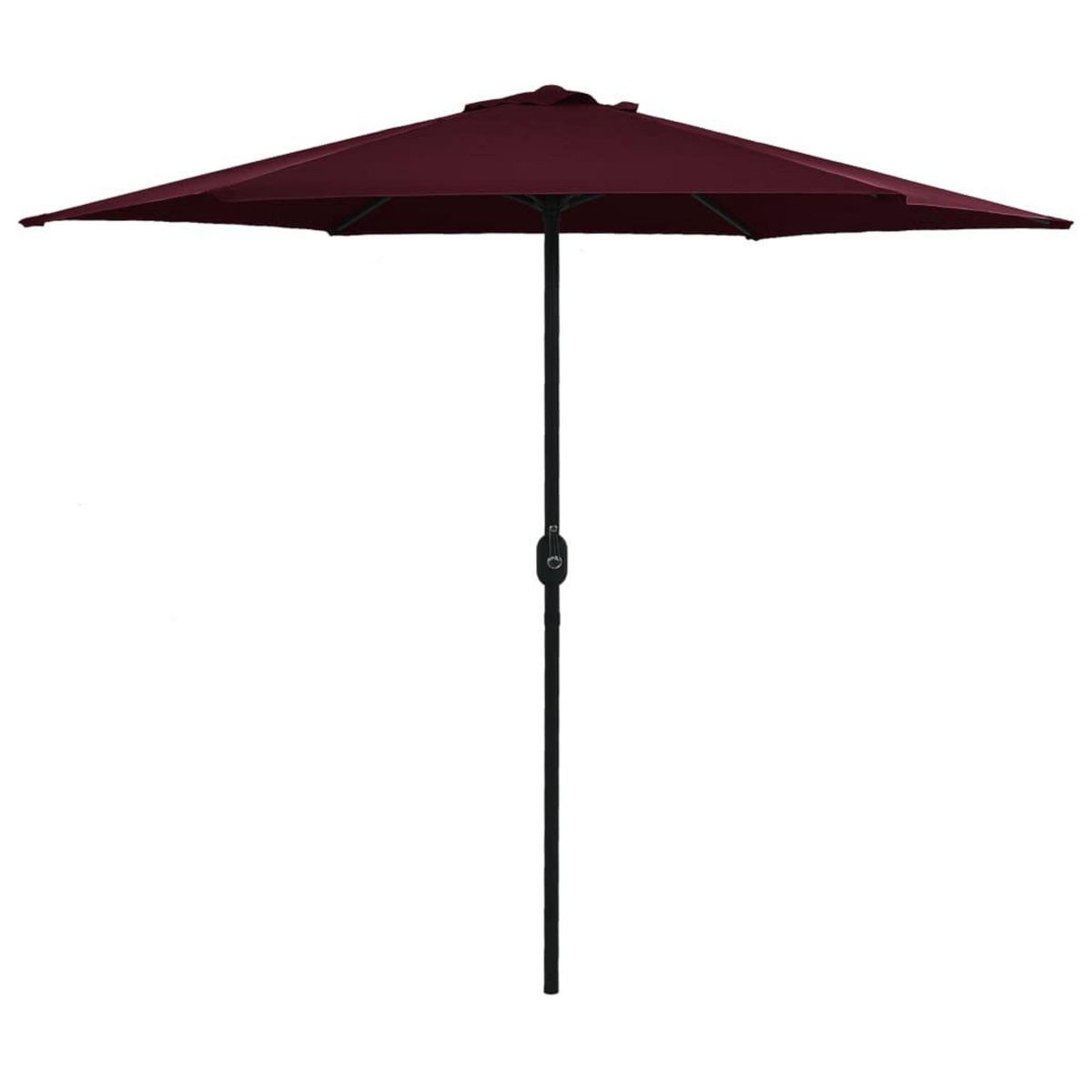 VIDAXL Parasol de jardin et mat en aluminium 270x246 cm rouge bordeaux