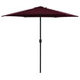 Voir la diapositive 1 : VIDAXL Parasol de jardin et mat en aluminium 270x246 cm rouge bordeaux