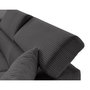 Voir la diapositive 5 : BEST MOBILIER Lisbona - canapé d'angle gauche 5 places convertible avec têtières en velours côtelé