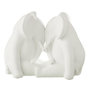 Voir la diapositive 1 : Paris Prix Statuette Éléphant Face à Face  Burl  36cm Blanc