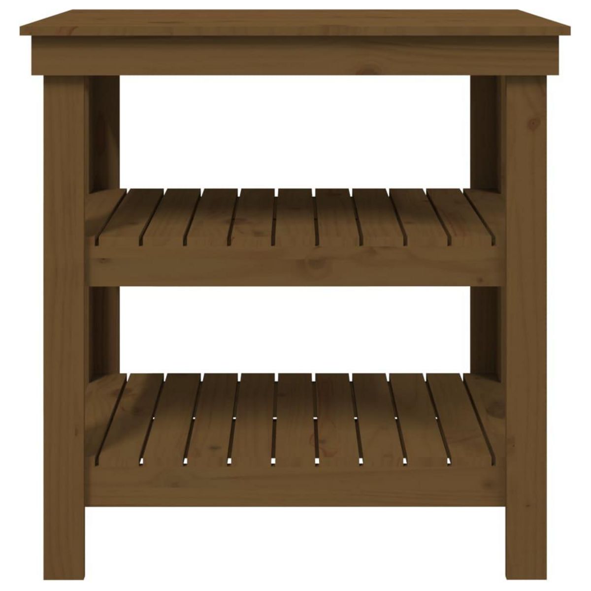 VIDAXL Banc de travail Marron miel 78,5x50x80 cm Bois de pin massif