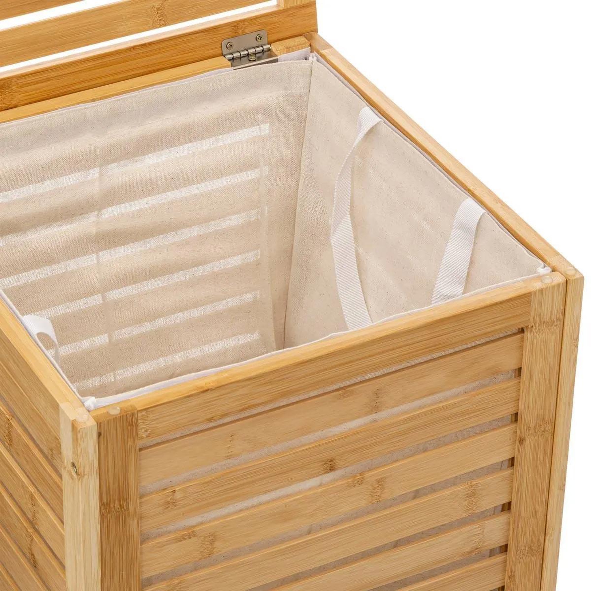Voir la diapositive 3 : FIVE Panier à linge en bambou  sicela  58cm naturel