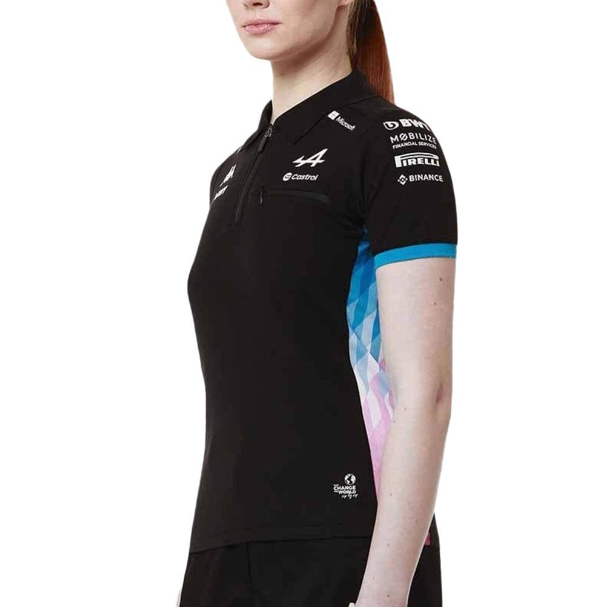 Voir la diapositive 5 : KAPPA Maillot blanc/bleu femme kappa adraw alpine f1