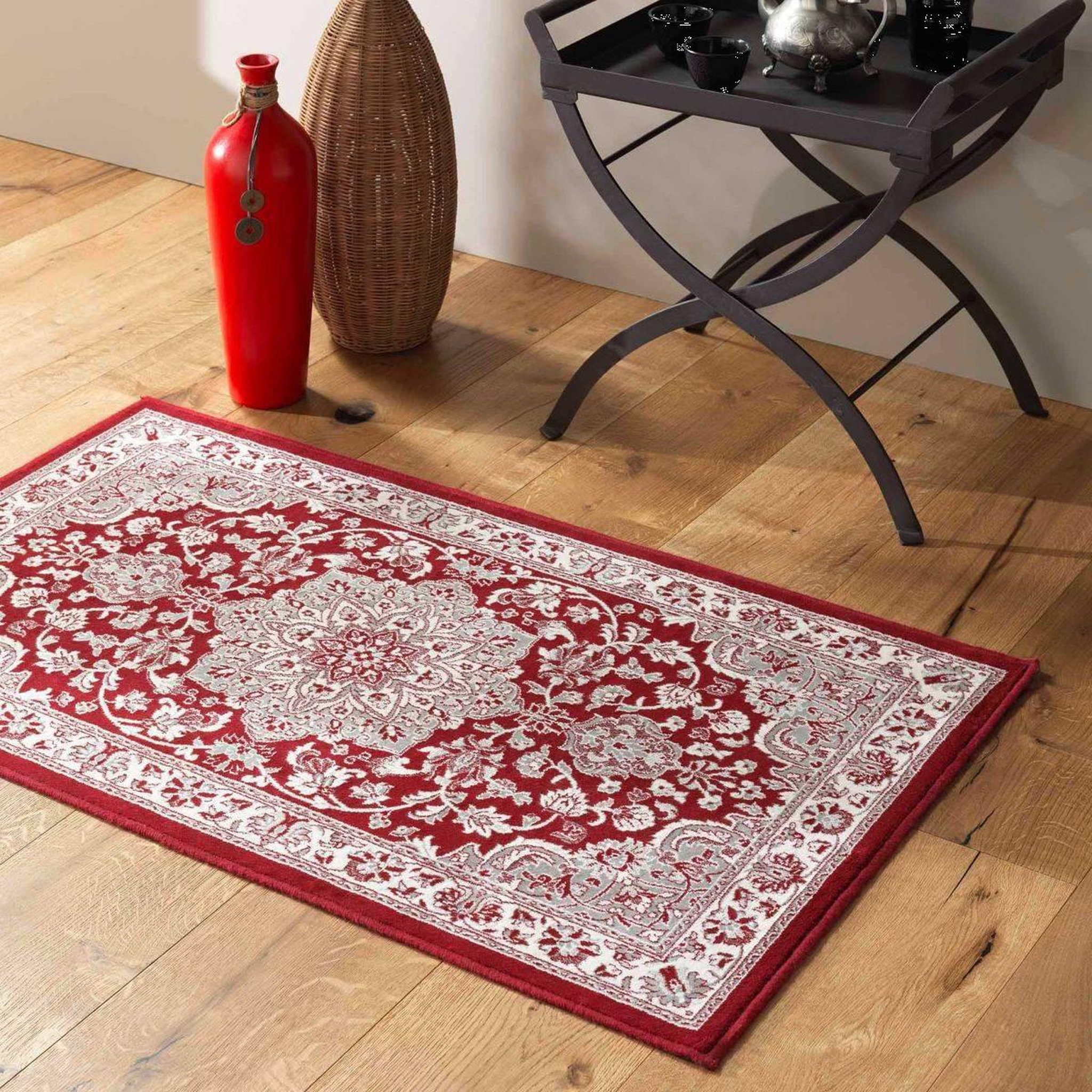 Voir la diapositive 4 : Douceur d'Intérieur Tapis déco  cherine  68x110cm rouge
