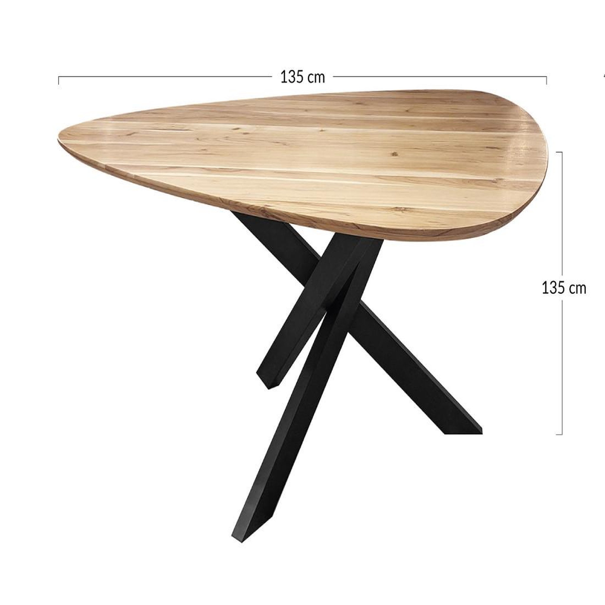 Voir la diapositive 5 : LISA DESIGN Makana - table à manger - bois massif d'acacia et métal - 6 personnes