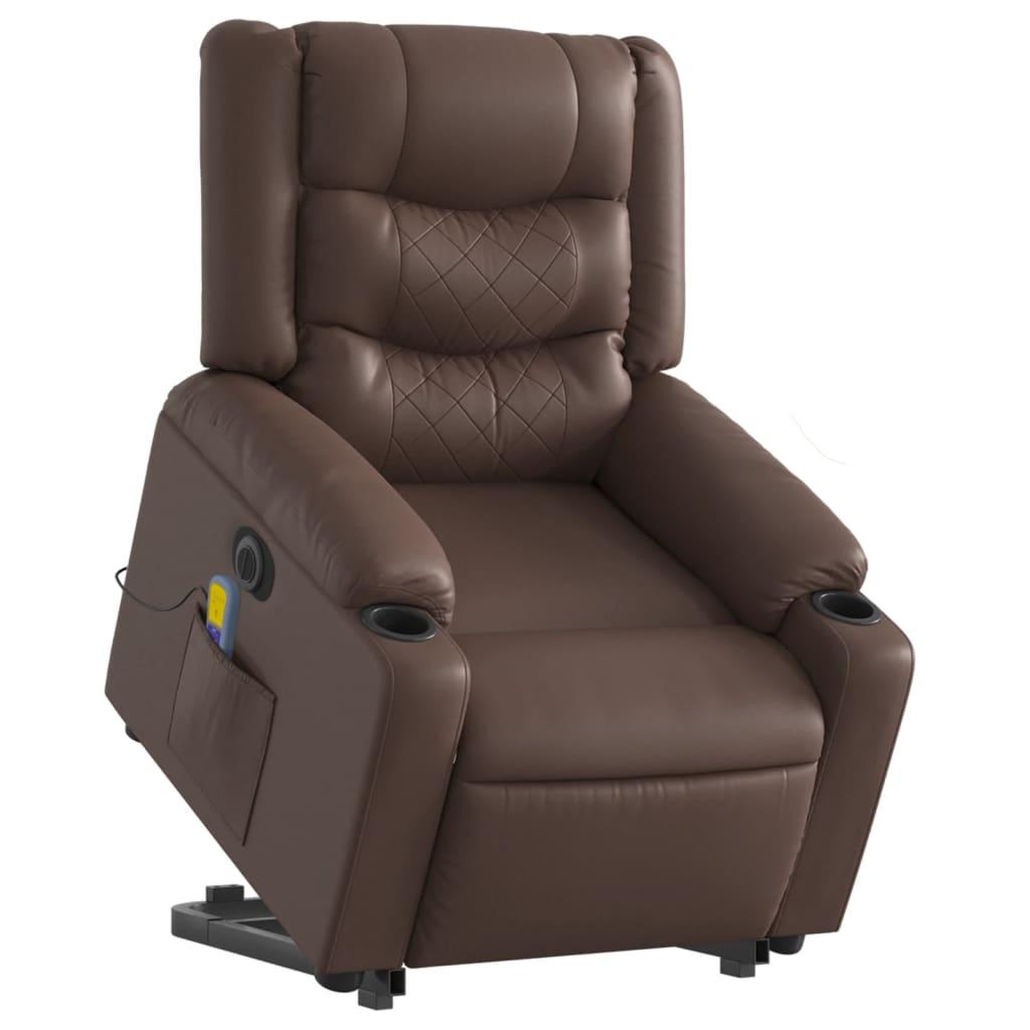 Voir la diapositive 3 : VIDAXL Fauteuil inclinable de massage electrique marron similicuir