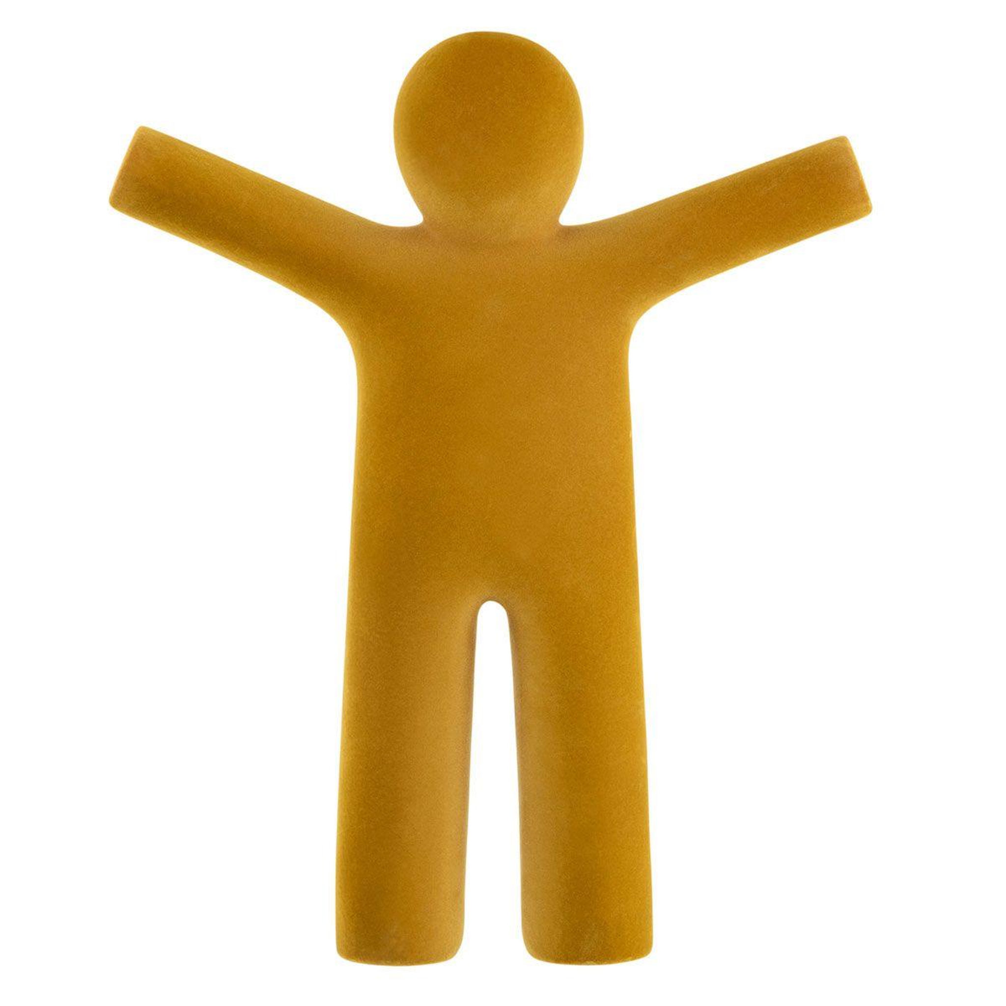 J-LINE Statue Déco en Résine  P'tit Maurice  41cm Ocre