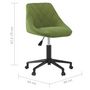 Voir la diapositive 6 : VIDAXL Chaise pivotante de bureau Vert clair Velours