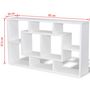 Voir la diapositive 6 : VIDAXL Etagere murale d'affichage 8 compartiments Blanc