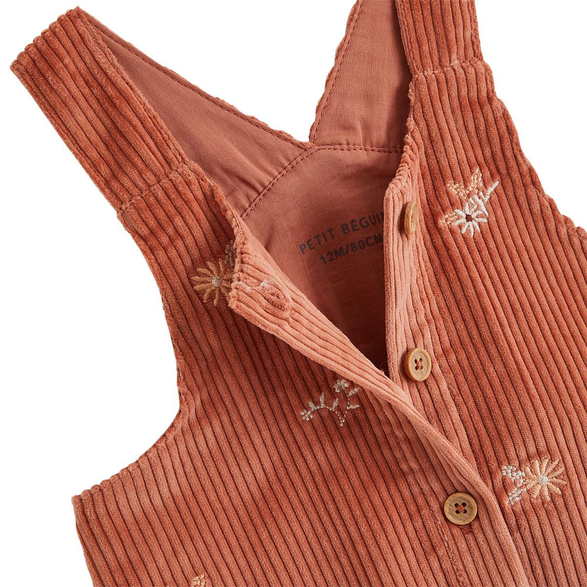 Voir la diapositive 3 : PETIT BEGUIN Robe bébé en velours côtelé ollie