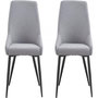 Voir la diapositive 1 : Habitat et Jardin Lot de 2 Chaises en tissu  Lyne  - Gris