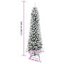 Voir la diapositive 6 : VIDAXL Sapin de Noël artificiel mince avec neige floquee 240 cm PVC/PE
