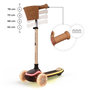 Voir la diapositive 4 : KINDERKRAFT Trottinette Kinderkraft RAKET UP 2-en-1 avec siège réglable, roues RGB LED, plateau lumineux, pliable dès bébé, Beige