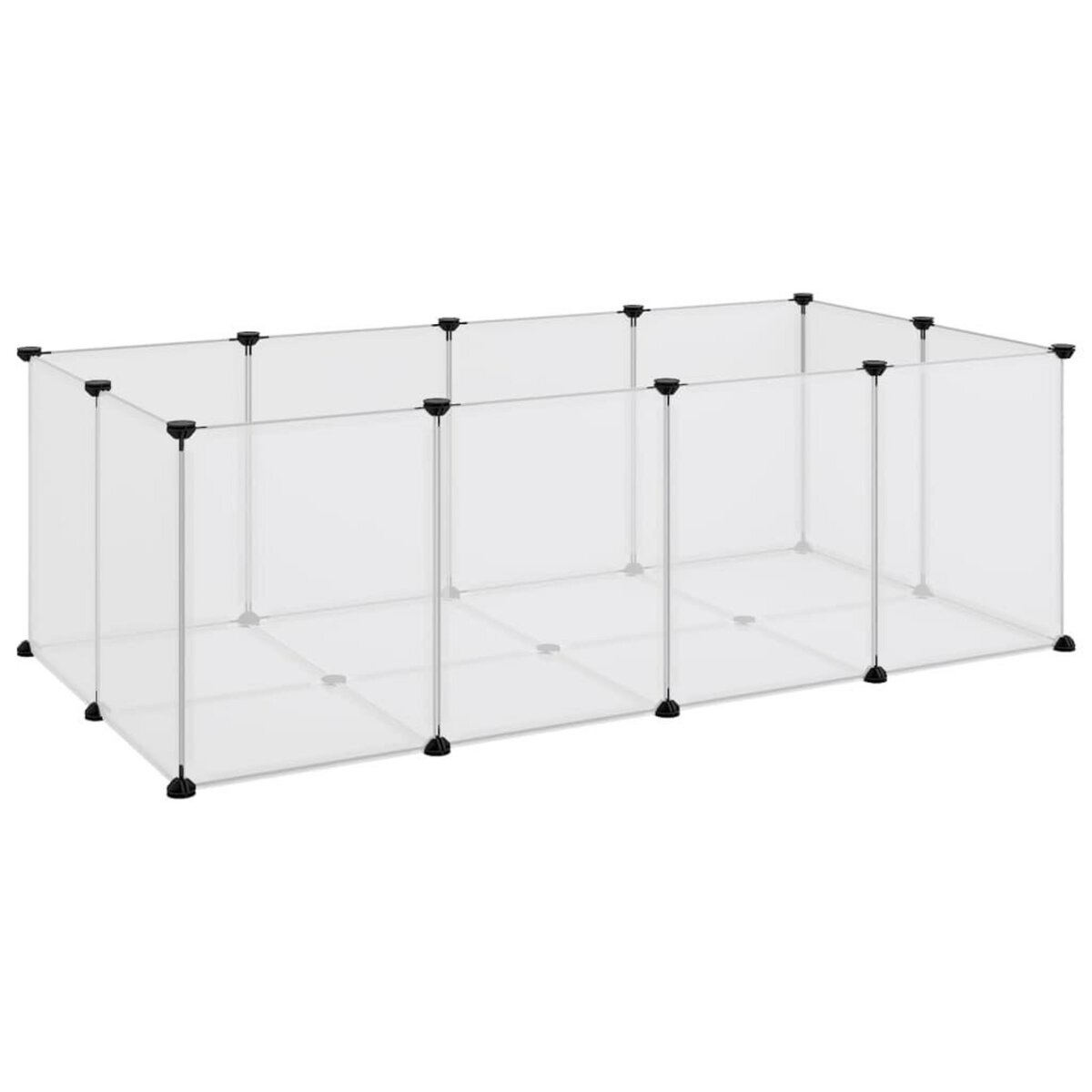 VIDAXL Cage pour petits animaux Transparent 144x74x46,5 cm PP et Acier
