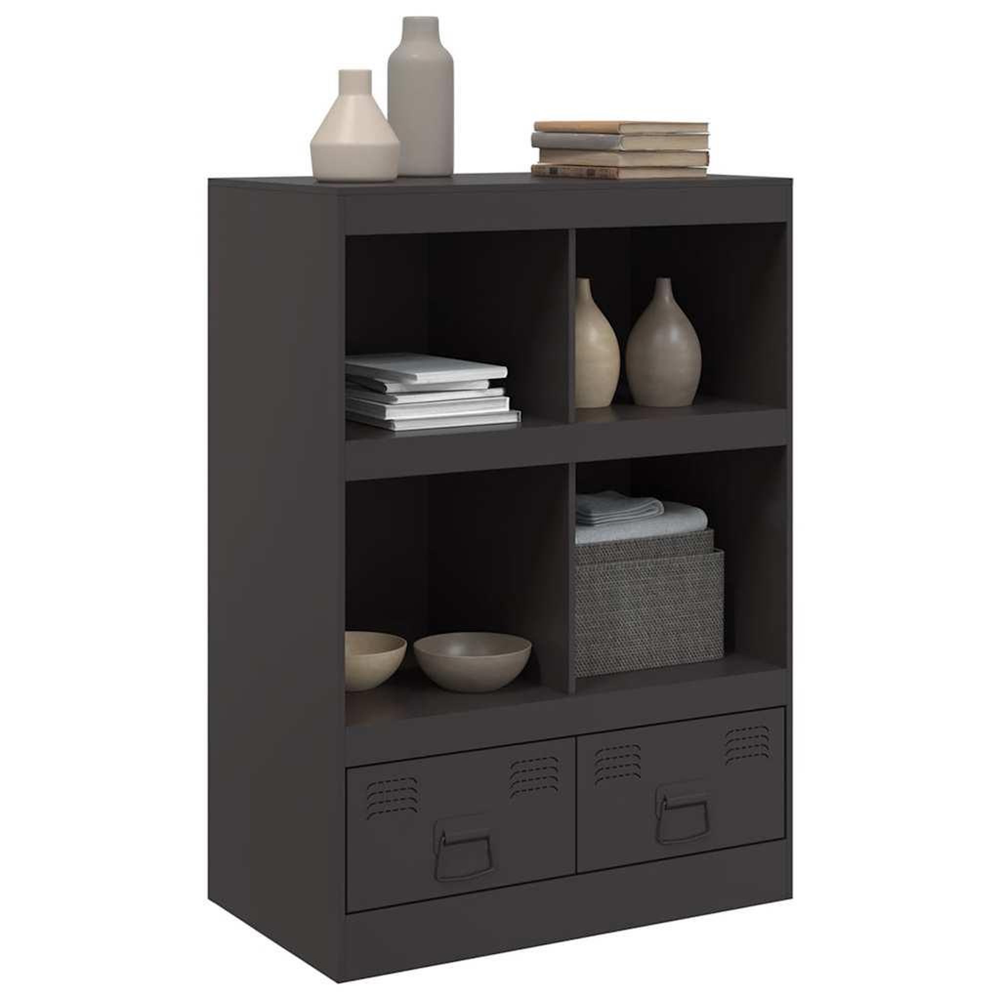 Voir la diapositive 4 : VIDAXL Buffet haut noir 67x39x95 cm acier