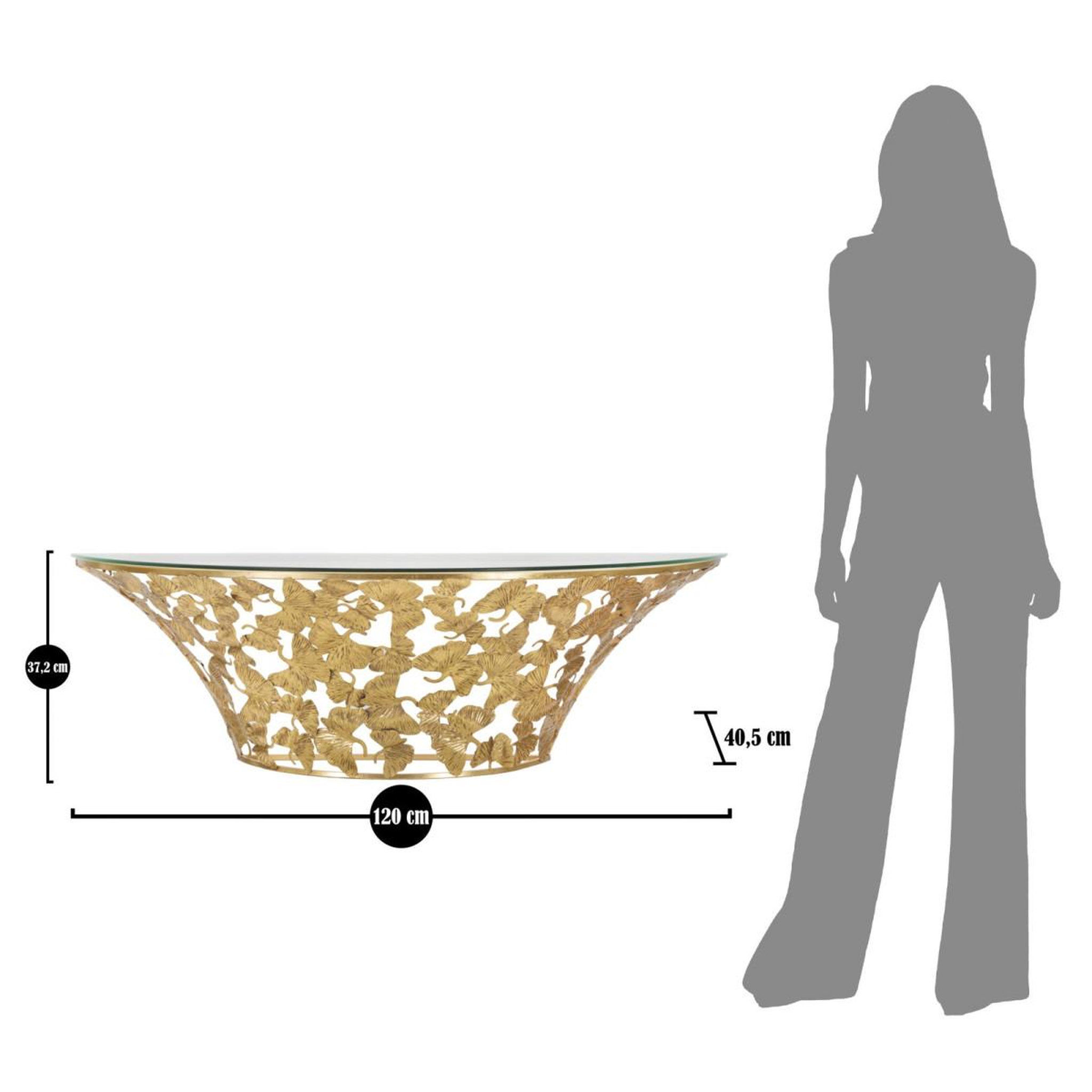 Voir la diapositive 6 : Paris Prix Console murale design  leaves  120cm or