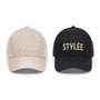 Voir la diapositive 1 : OZABI OZABI Lot 2 Casquettes Pailletées Femme – Message Brodé Fantaisie Humoristique