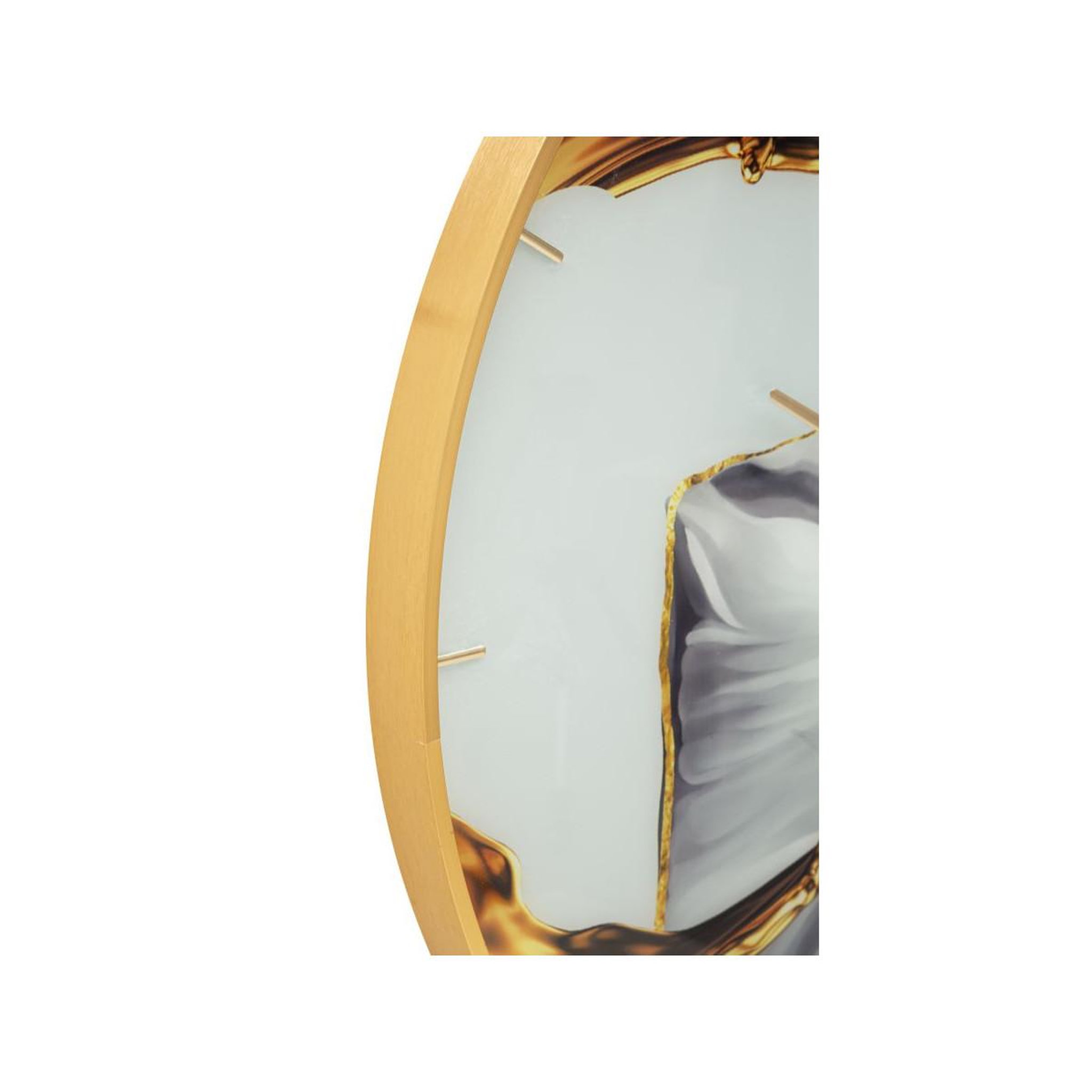Voir la diapositive 2 : Paris Prix Horloge murale en verre  rose  80cm multicolore