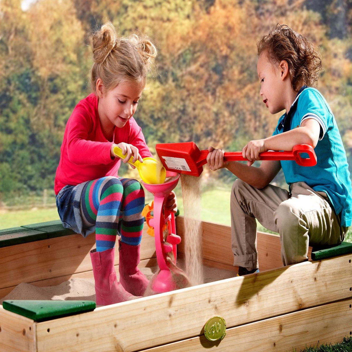 PRAGMA Bac à sable extérieur avec rangements - AMY