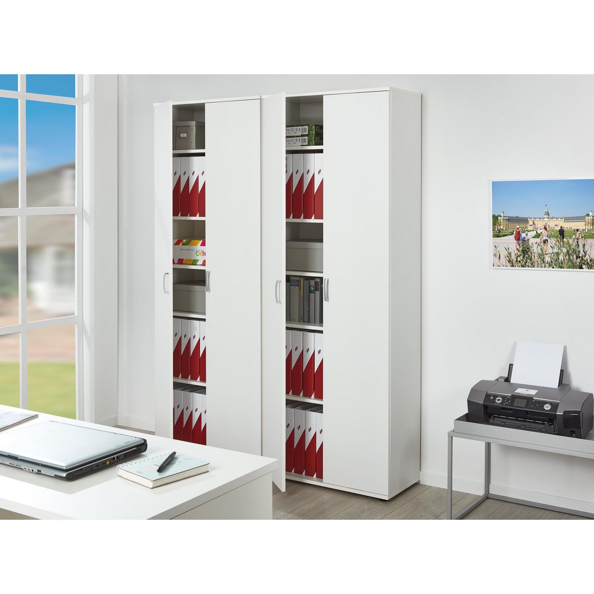 Armoire de rangement multifonctions 2 portes L70cm VISCONTI