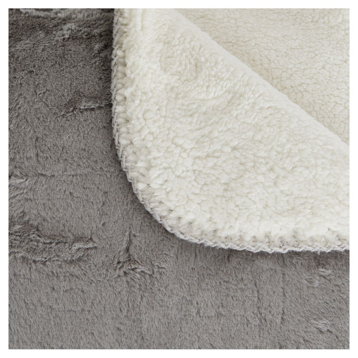 ACTUEL Plaid uni bi-matière en polyester 300g/m² RABBIT