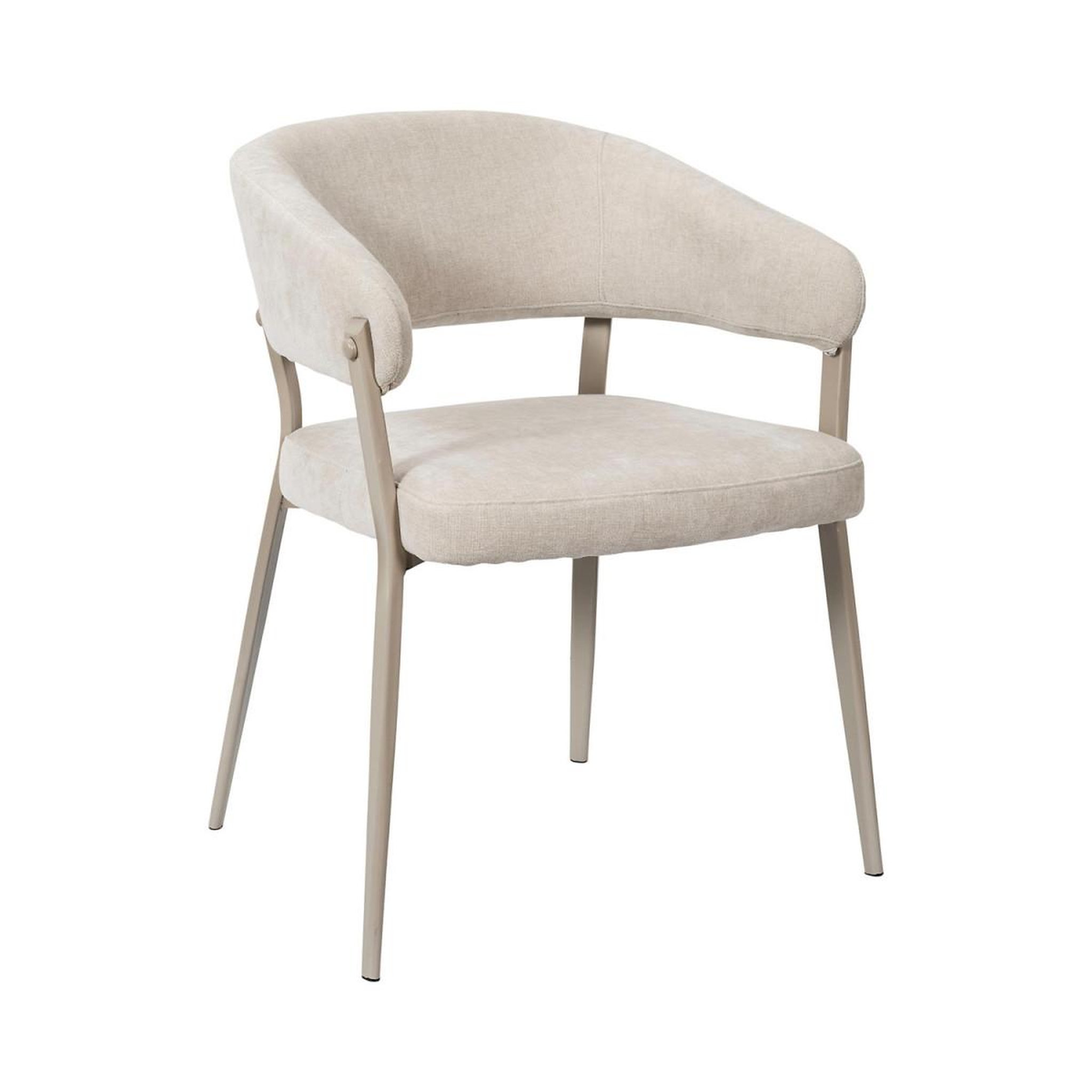 Voir la diapositive 2 : The Home Deco Factory Lot de 2 fauteuils de table  emilia  78cm beige