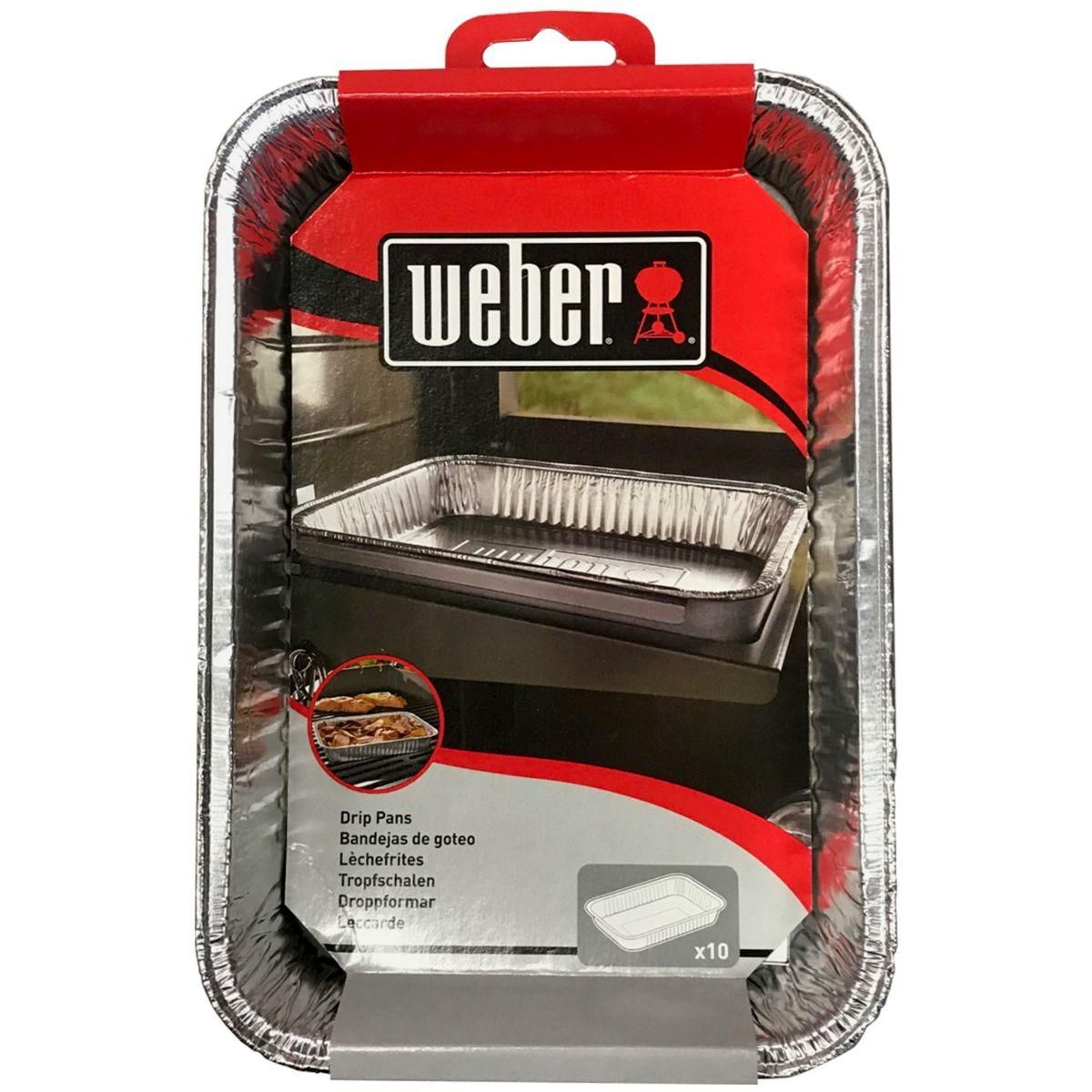 Weber Barquette aluminium petites barquettes alu-Lot de 10
