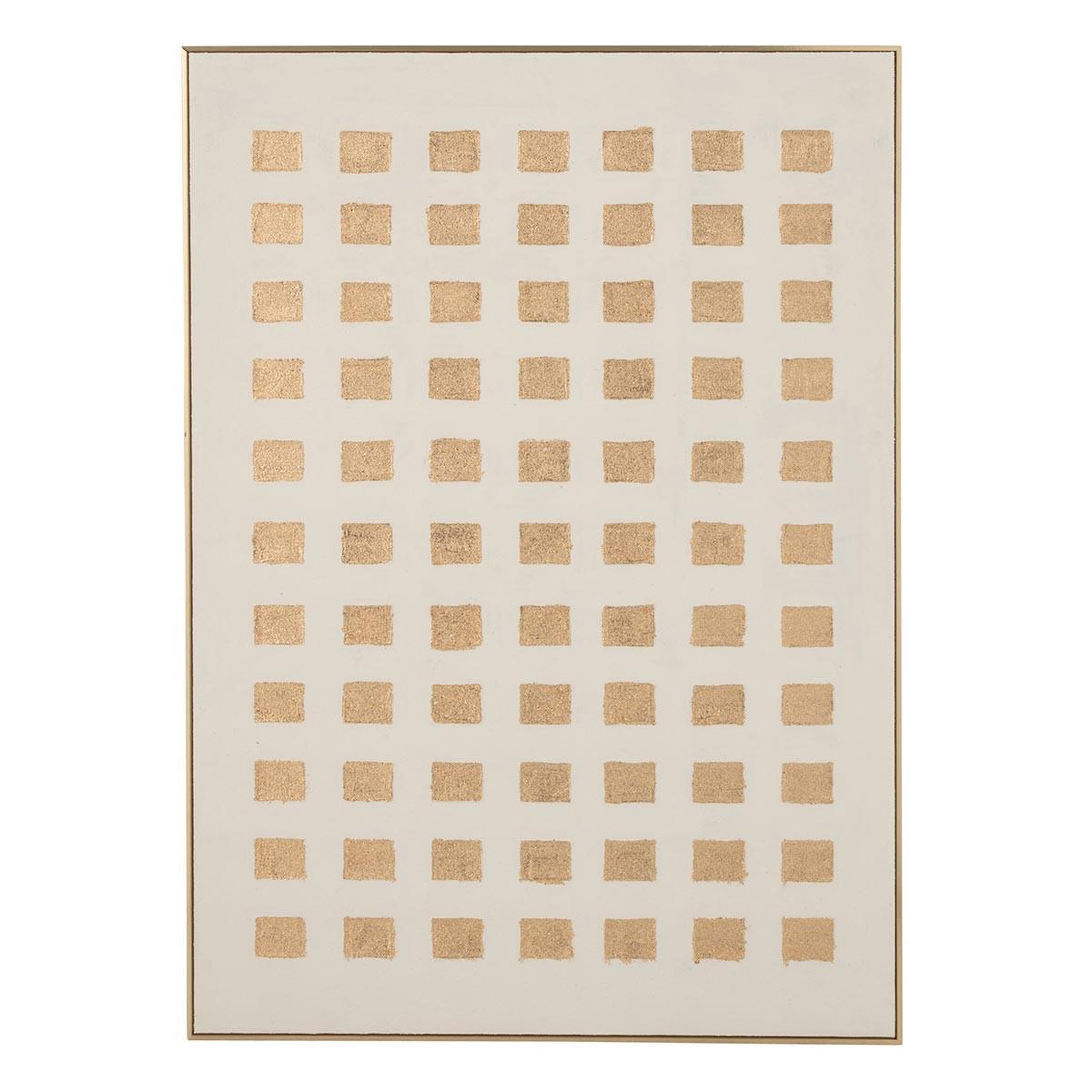 J-LINE Tableau Déco Squares  Milo  100x140cm Doré