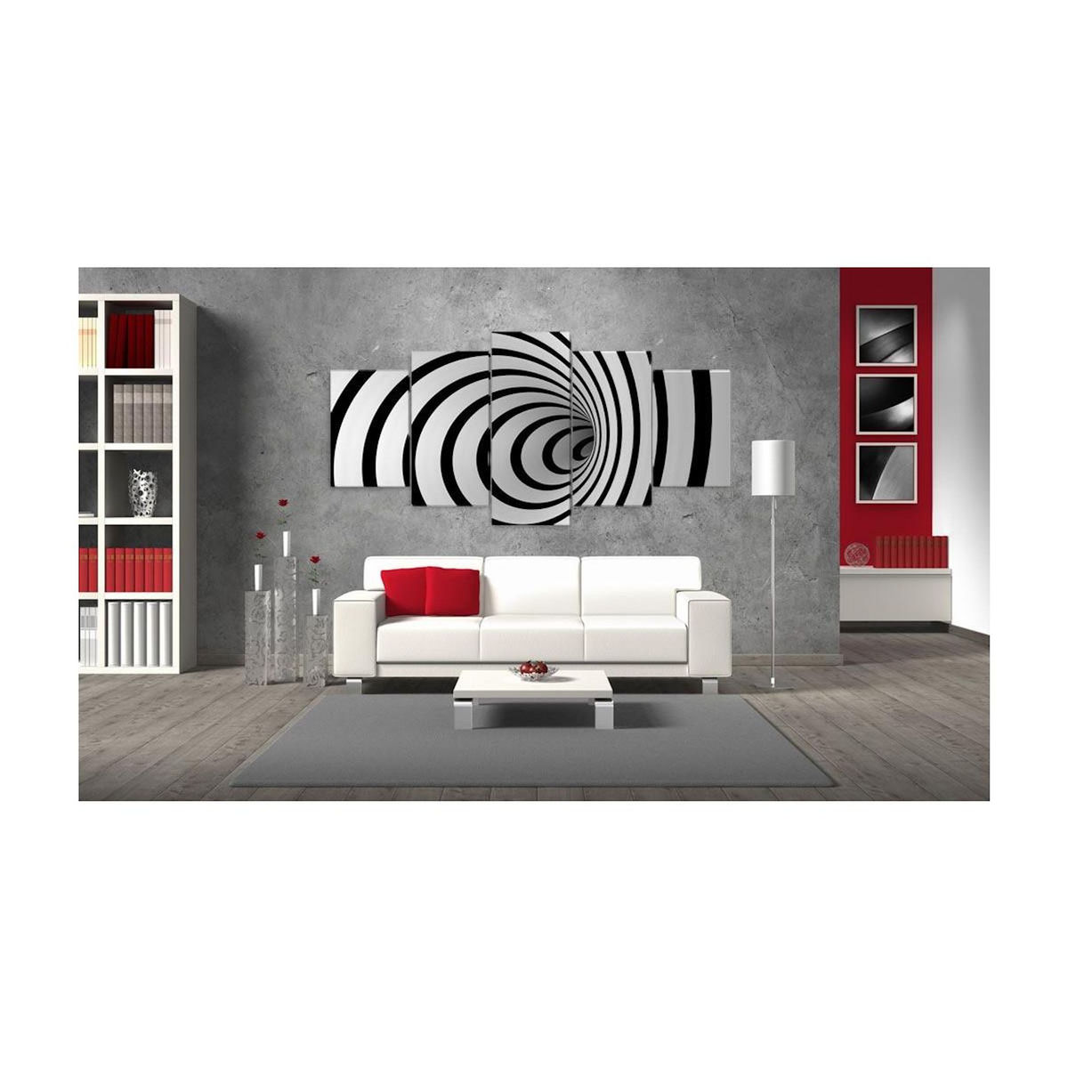 Paris Prix Tableau Imprimé  Vortex Blanc & Noir