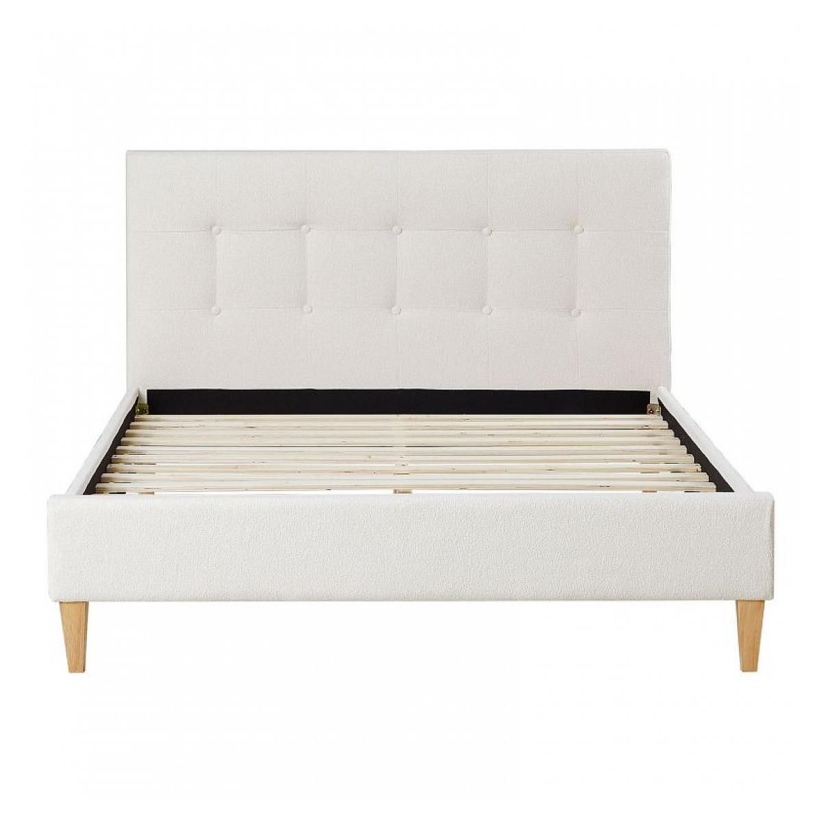 HomeStyle4U Lit 2 Places 140x200 cm avec Sommier à Lattes