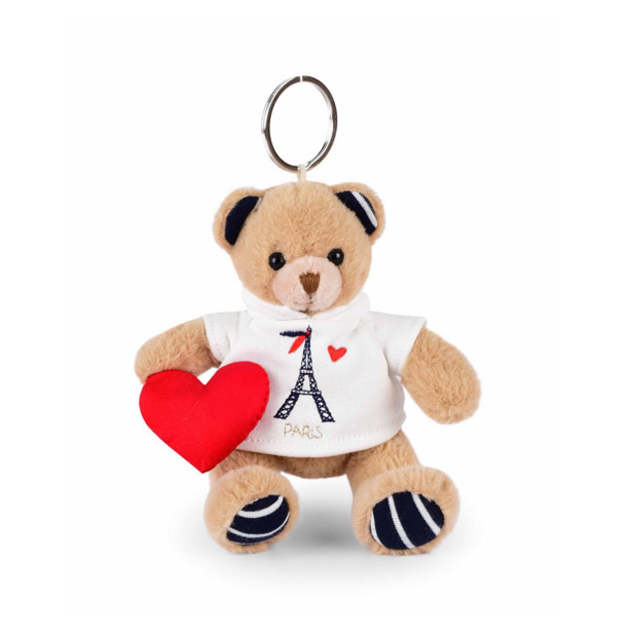 DOUDOU ET COMPAGNIE Porte clé - Petit Ours T-shirt Tour Eiffel